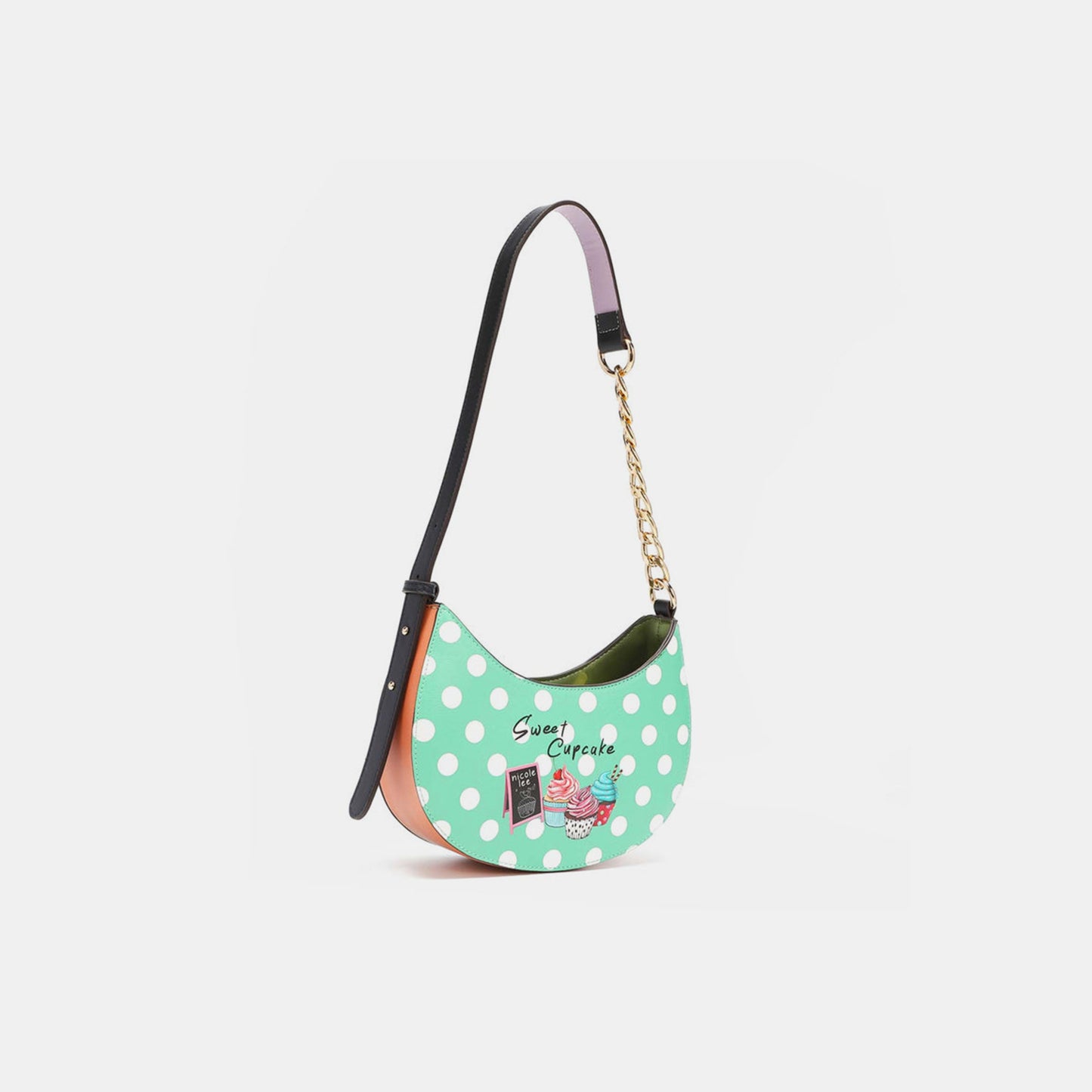 Nicole Lee USA Vegan Leather Polka Dot Shoulder Bag